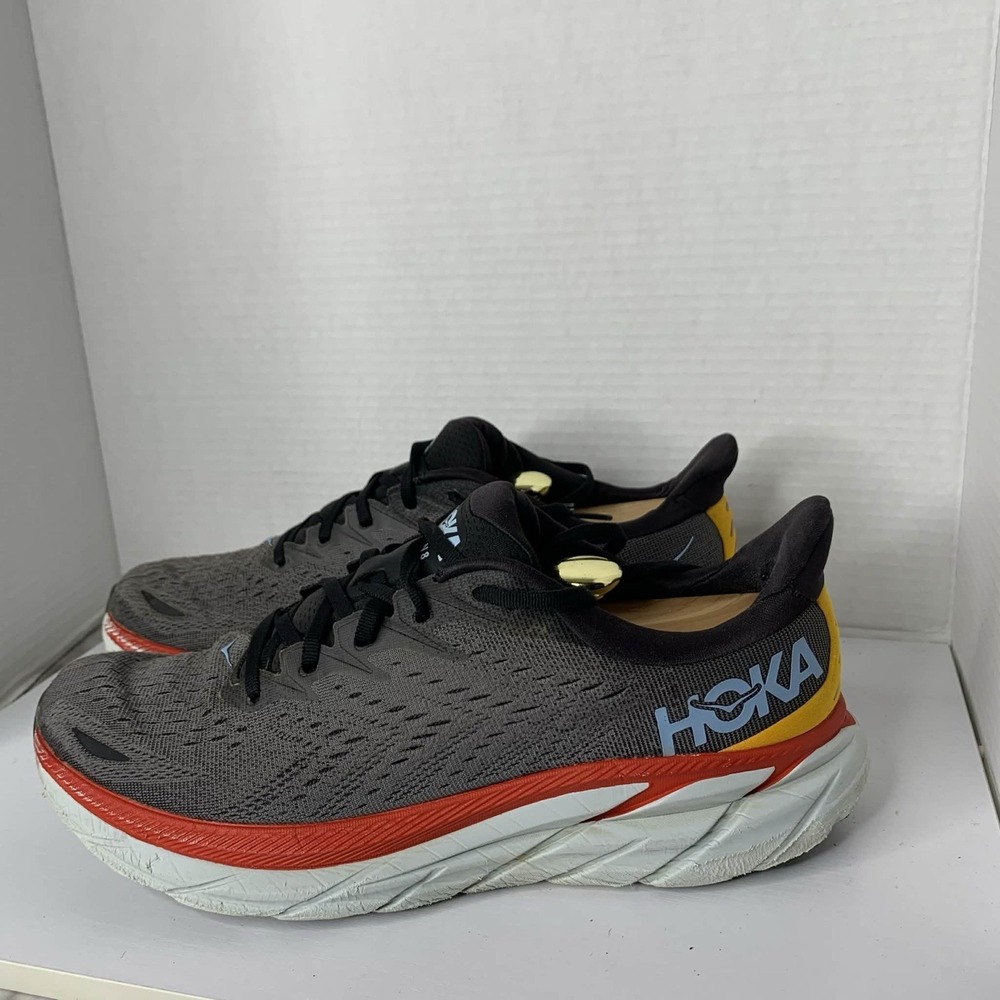 Hoka One One Men's Clifton 8 Gray Running Sneakers Shoes Size 11D